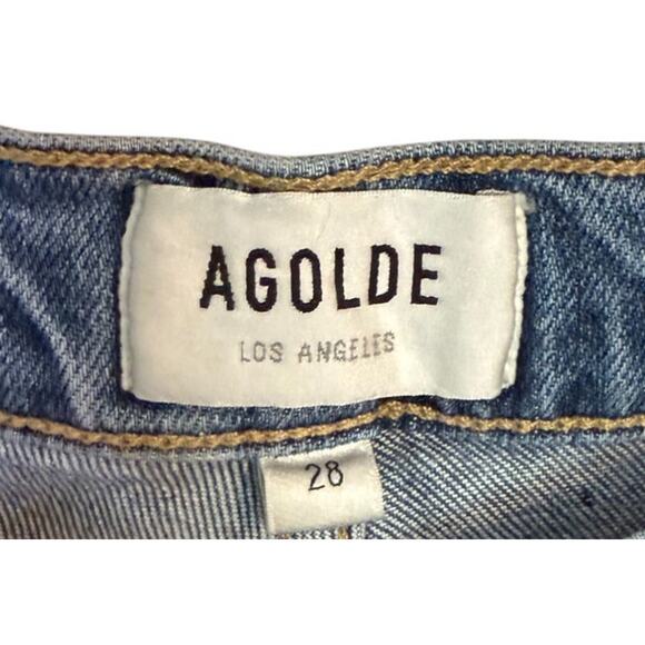 Not For Sale Agolde Jeans Women 28 Blue Nico Denim‎ High Rise Slim Fit Fray - Picture 6 of 11